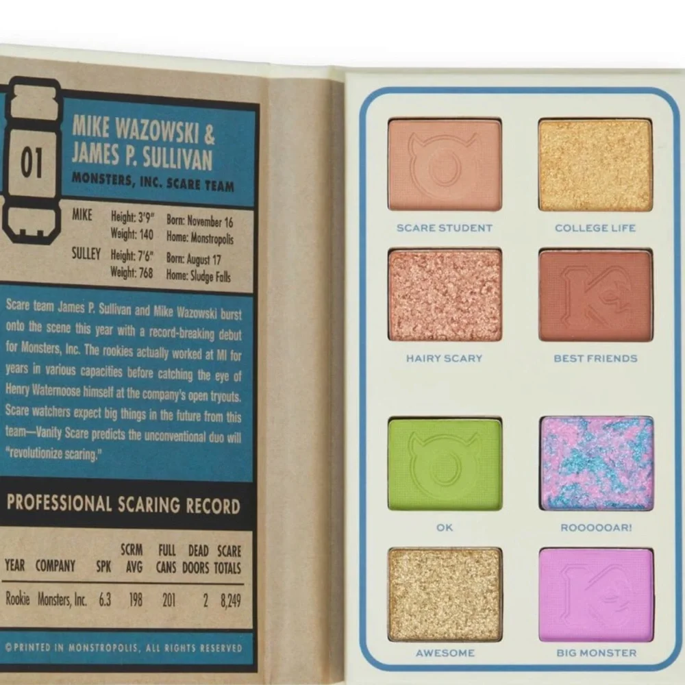 Monsters Inc. Palette, Monsters Inc. Eye Shadow Palette, Disney Lover Gifts
